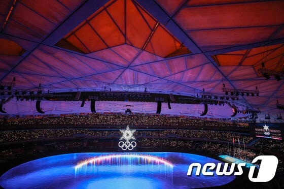 20일 오후 중국 베이징 국립경기장에서 2022 베이징 동계올림픽 폐회식이 열리고 있다. 2022.2.20/뉴스1 © News1 안은나 기자