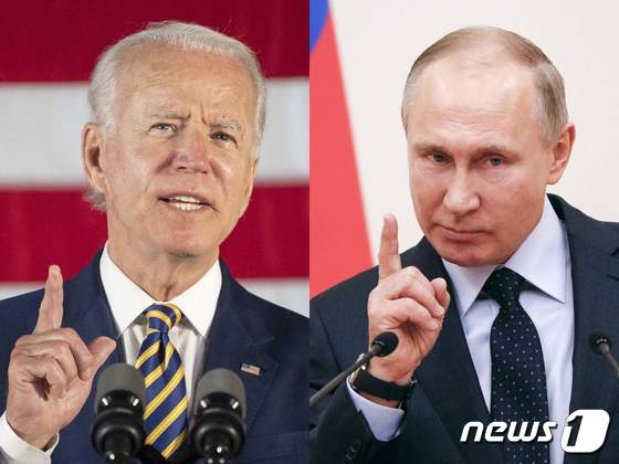 조 바이든 미국 대통령(왼)과 블라디미르 푸틴 러시아 대통령. © AFP=뉴스1 자료 사진
