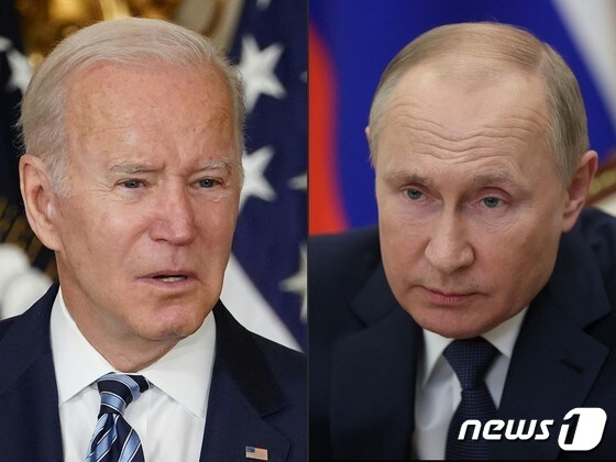 조 바이든 미국 대통령과 블라디미르 푸틴 러시아 대통령© AFP=뉴스1