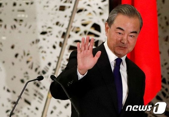 왕이 중국 외교부장. © 로이터=뉴스1 © News1 정윤영 기자