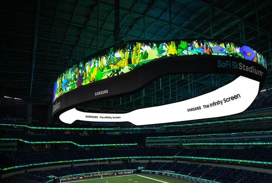 미국 로스엔젤레스 소파이 경기장에 설치될 인피니티 스크린(삼성전자 제공). © 뉴스1