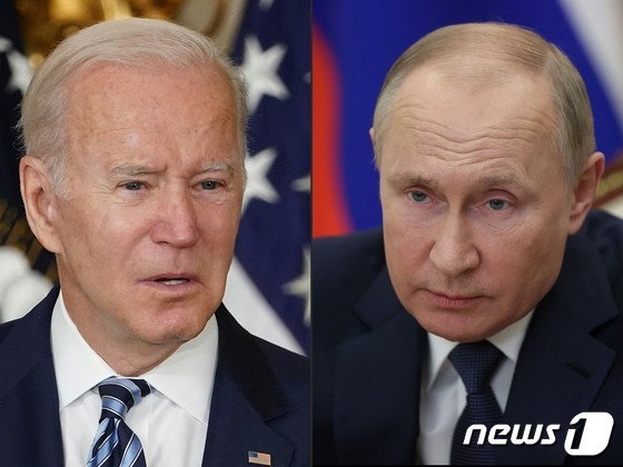 미국의 조 바이든(왼쪽) 대통령과 러시아의 블라디미르 푸틴 대통령 © AFP=뉴스1