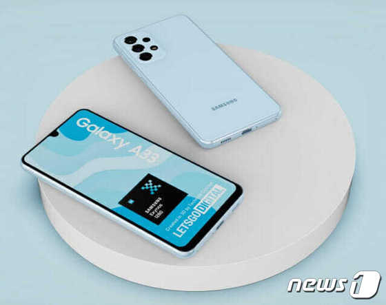 삼성전자 새 보급형 스마트폰 '갤럭시 A33' 예상 이미지 (네덜란드 IT매체 '렛츠고 디지털' 갈무리) © 뉴스1