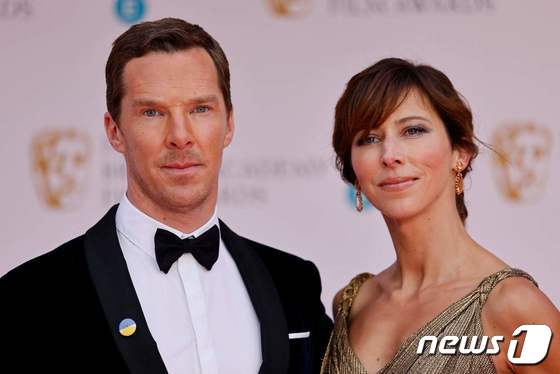 영화 '파워 오브 도그'의 주연을 맡은 베네딕트 컴버배치(왼쪽)와 그의 아내 소피 헌터 © AFP=뉴스1