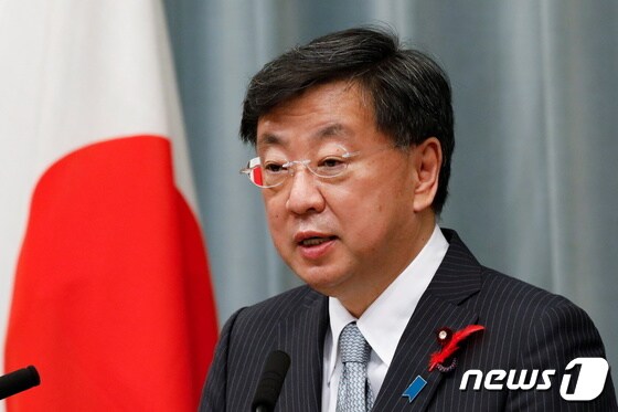 마쓰노 히로카즈 일본 관방장관. © 로이터=뉴스1 © News1 강민경 기자