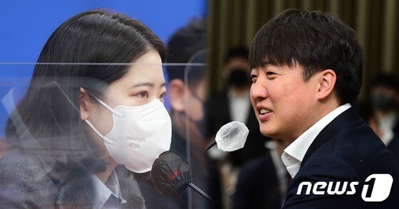 박지현 전 더불어민주당 비상대책위원장과 이준석 전 국민의힘 대표.