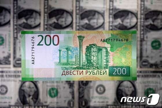 러시아 루블화의 가치가 폭락하고 있다. © 로이터=뉴스1 © News1 정윤영 기자