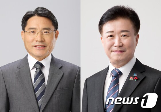 권오봉(왼쪽)·정기명 더불어민주당 전남 여수시장 경선 후보.2022.5.1/뉴스1 