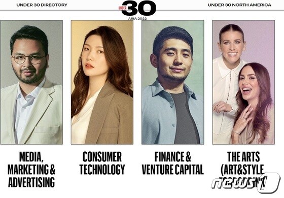 포브스가 선정한 '올해 아시아 30세 이하 리더 30인'. © 뉴스1(포브스 자료 제공)