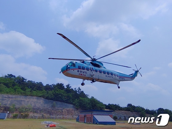 소나무재선충병 항공 예찰 모습© 뉴스1