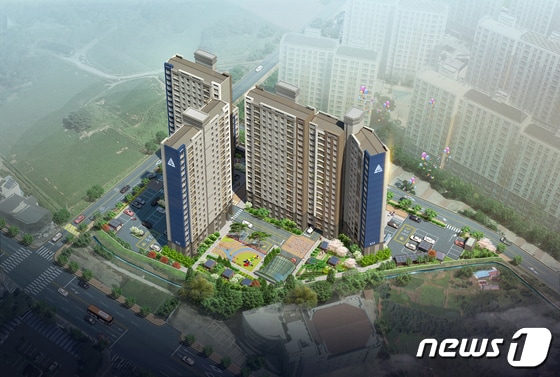 전북지역 토종건설업체인 더본건설이 김제 하동일대에 아파트 170세대를 분양한다.(사진은 투시도)© 뉴스1