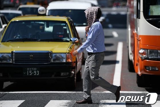 일본에서 기록적인 폭염이 이어지고 있다. © AFP=뉴스1 © News1 정윤영 기자