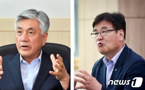 최승준(왼쪽) 강원 정선군수와 최명서 강원 영월군수. (뉴스1 DB)