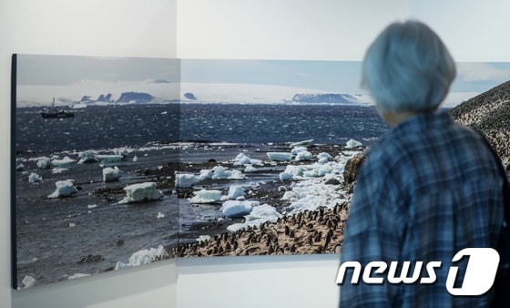 지난 2022년 열린 '그린피스 남극 사진전' 모습 © News1 민경석 기자