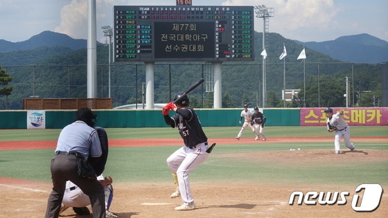 충북 보은군에서 열리고 있는 77회 전국대학야구선수권대회 모습. (보은군 제공)© 뉴스1