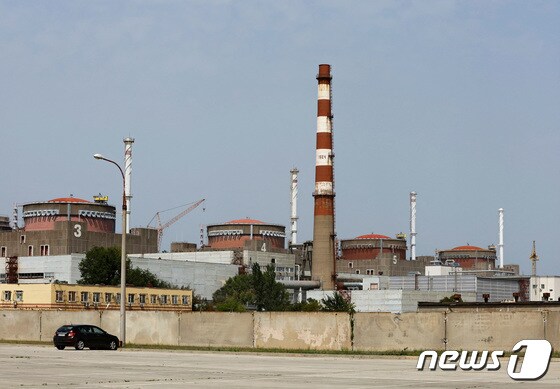 우크라이나 자포리자 원전 단지. 2022.08.22. © 로이터=뉴스1 © News1 정윤영 기자