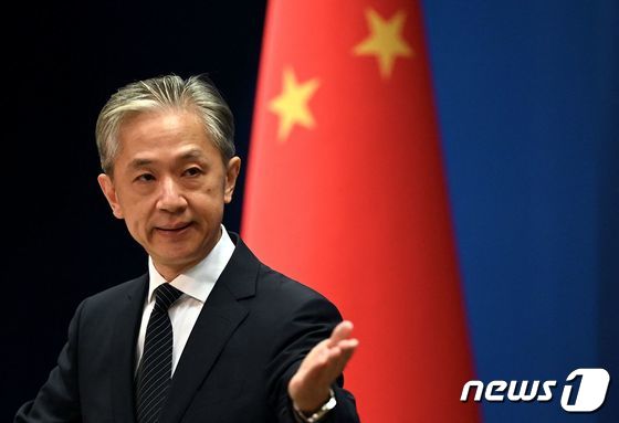왕원빈 중국 외교부 대변인. © AFP=뉴스1