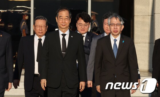 한덕수 국무총리(앞줄 왼쪽). 2022.9.27/뉴스1 © News1 박지혜 기자