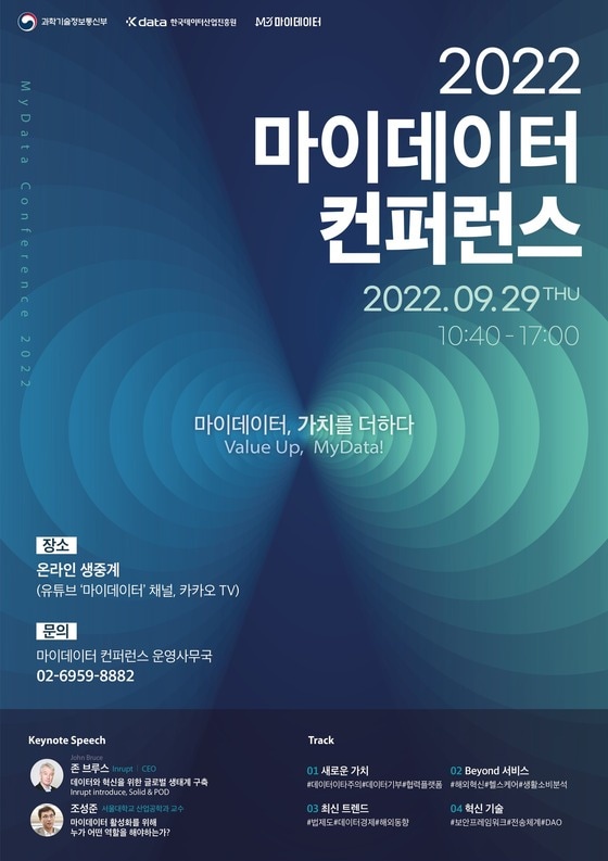 2022 마이데이터 콘퍼런스 포스터 (과기정통부 제공)