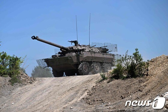 프랑스 경전차 AMX-10 RC 모습. 2022.06.12 © AFP=뉴스1 © News1 정윤미 기자