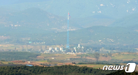 북한 황해북도 개풍군 마을. 2023.10.9/뉴스1 © News1 김진환 기자
