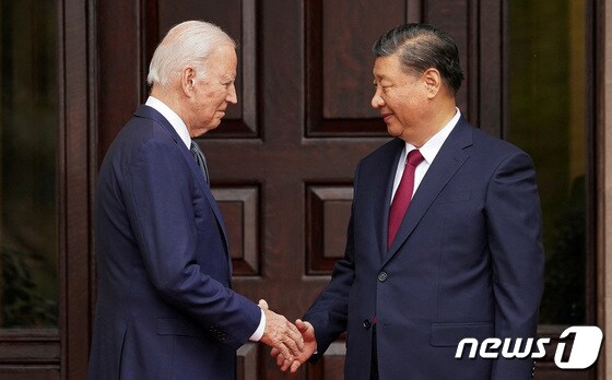 조 바이든 미국 대통령(왼쪽)과 시진핑 중국 국가주석. 2023.11.16 © 로이터=뉴스1