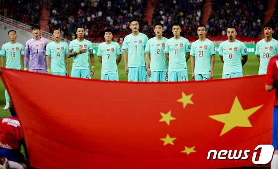 중국 축구대표팀© 로이터=뉴스1