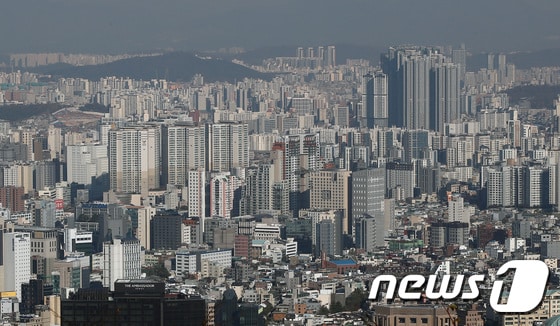 남산에서 바라본 서울 아파트단지. 2023.11.21/뉴스1 © News1 박세연 기자