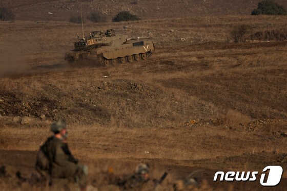 2일(현지시간) 이스라엘 군인들이 이스라엘과 시리아 국경 근처에서 군사 훈련을 수행하고 있다. 2023.11.02/ © 로이터=뉴스1 © News1 권진영 기자(사진은 기사 내용과 무관함) / 뉴스1 © News1