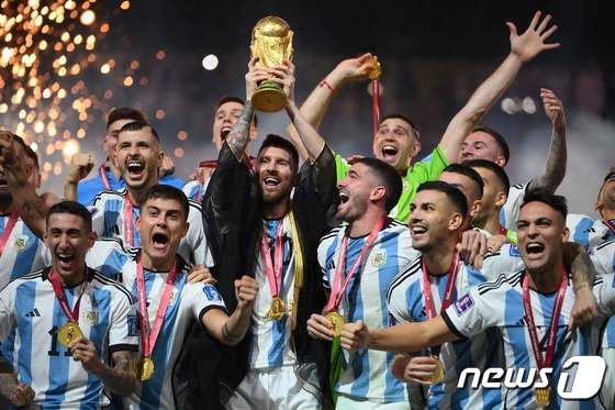 월드컵에서 우승한 아르헨티나 선수들 © AFP=뉴스1
