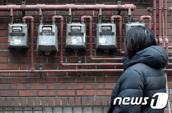서울 중구의 한 주택가에 가스계량기가 설치돼있다. 2023.2.5/뉴스1 © News1 박세연 기자