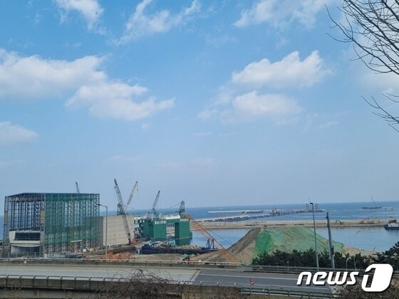 삼척블루파워 석탄하역부두 공사현장 자료사진.2023.2.8/뉴스1 윤왕근 기자