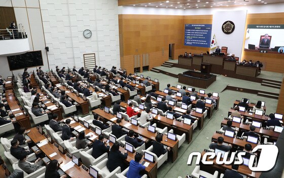 서울시의회 본회의 모습. /뉴스1 © News1 임세영 기자