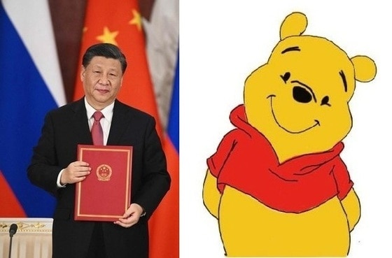 시진핑 중국 국가주석(왼쪽)과 캐릭터 '곰돌이 푸'. 로이터·트위터