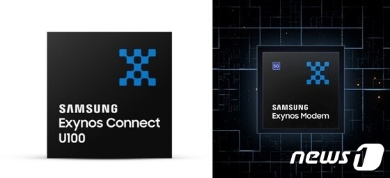 삼성 엑시노스 커넥트 U100(왼쪽), 엑시노스 모뎀(오른쪽) 이미지. (삼성전자 제공)