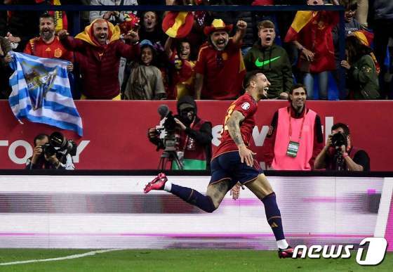 스페인 데뷔전에서 득점을 터트린 호셀루 © AFP=뉴스1