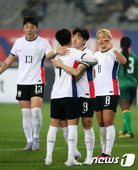 한국 여자축구대표팀. 2023.4.11/뉴스1 © News1 김진환 기자
