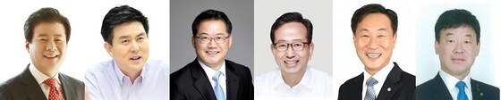 왼쪽부터 강석진, 김태호, 신성범, 강준석, 김기태, 서필상.