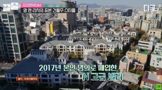 수지가 거주하는 서울 강남구 논현동 소재의 고급 빌라. (유튜브 '디글')