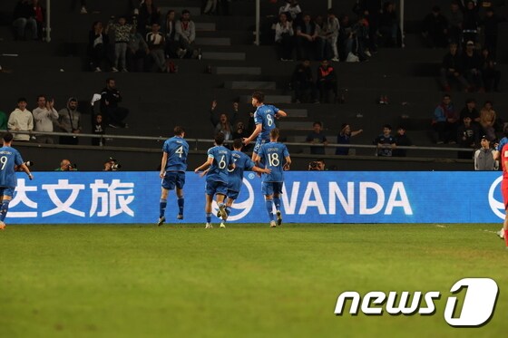 이탈리아가 한국에 2-1로 앞서는 골을 넣었다. 2023.6.9/뉴스1 © News1 이승배 기자 