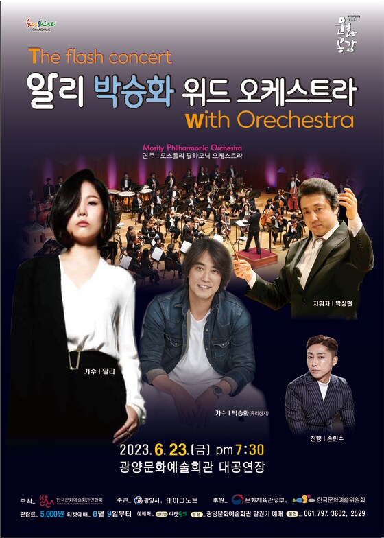  'The Flash Concert '알리 & 박승화 with 오케스트라' 공연 포스터 