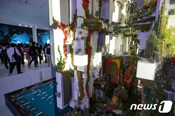 서울 동대문구 동대문디자인플라자에서 열린 ‘네옴시티’ 전시회 2023.7.25/뉴스1 © News1 이재명 기자