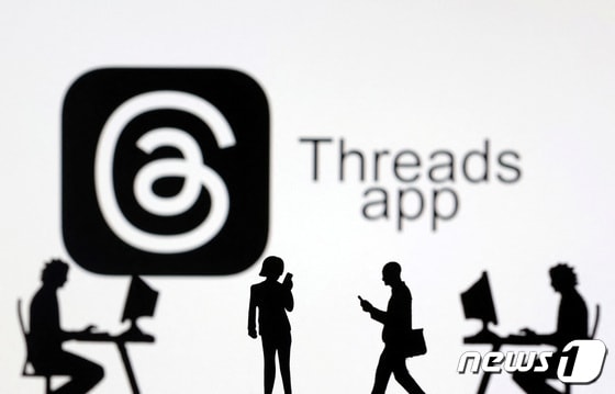 메타가 새로 선보인 SNS 스레드 앱 로고 © 로이터=뉴스1 © News1 박형기 기자