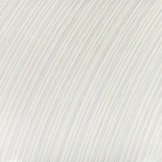  지근욱, 임시의 테 001 Inter-rim 001, 2023, Colored pencil on canvas, 160x160cm (학고재 제공)