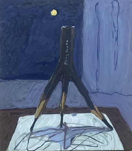  정주원, 세 개의 결말, 캔버스에 아교 템페라, 2023 (페리지갤러리 제공)