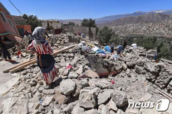 모로코 지진 피해 현장. © AFP=뉴스1