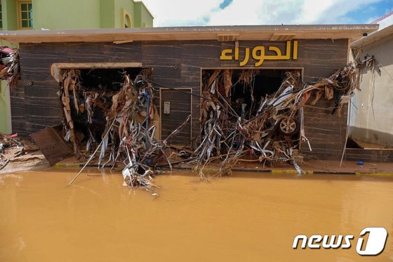 리비아 홍수. 2023.09.13 © 로이터=뉴스1 © News1 우동명 기자