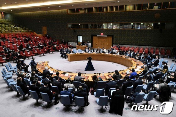 유엔 안보리 회의가 열리고 있다. 2024.1.23 © AFP=뉴스1 © News1 우동명 기자