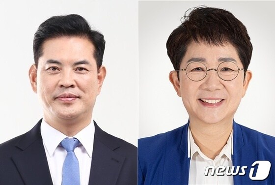 박영순 국회의원(왼쪽)과 박정현 최고위원. /뉴스1