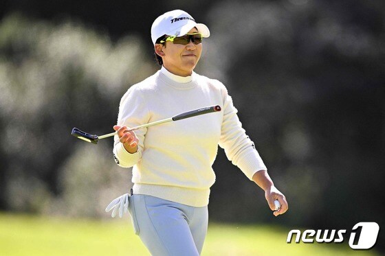 박세리 챔피언십 공동 5위에 오른 신지애. © AFP=뉴스1